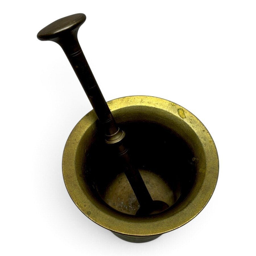 Messing vijzel en koeienbel, Ophalen of Verzenden
