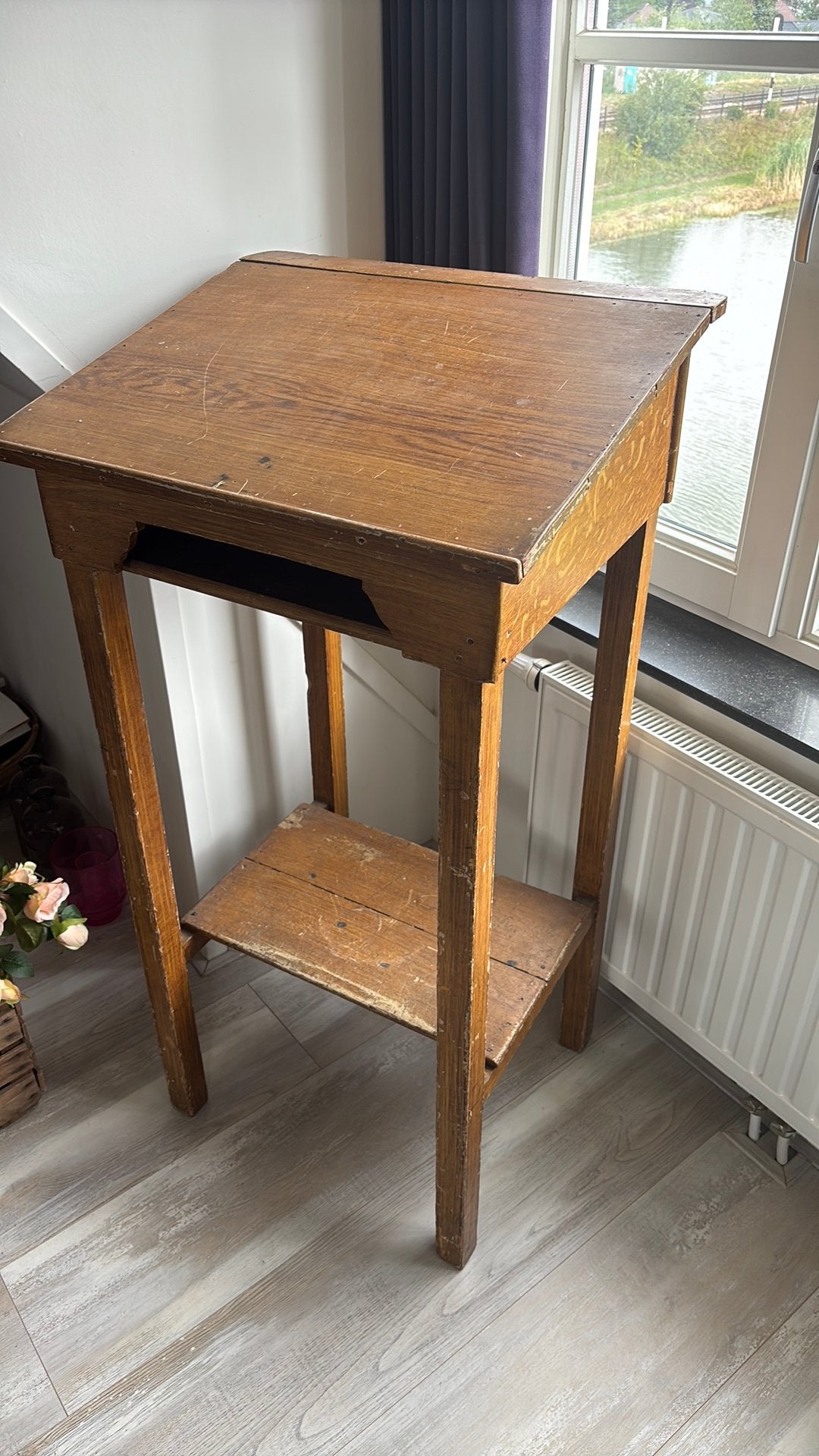 Houten Katheder/lessenaar, Antiek en Kunst, Antiek | Meubels | Tafels, Ophalen