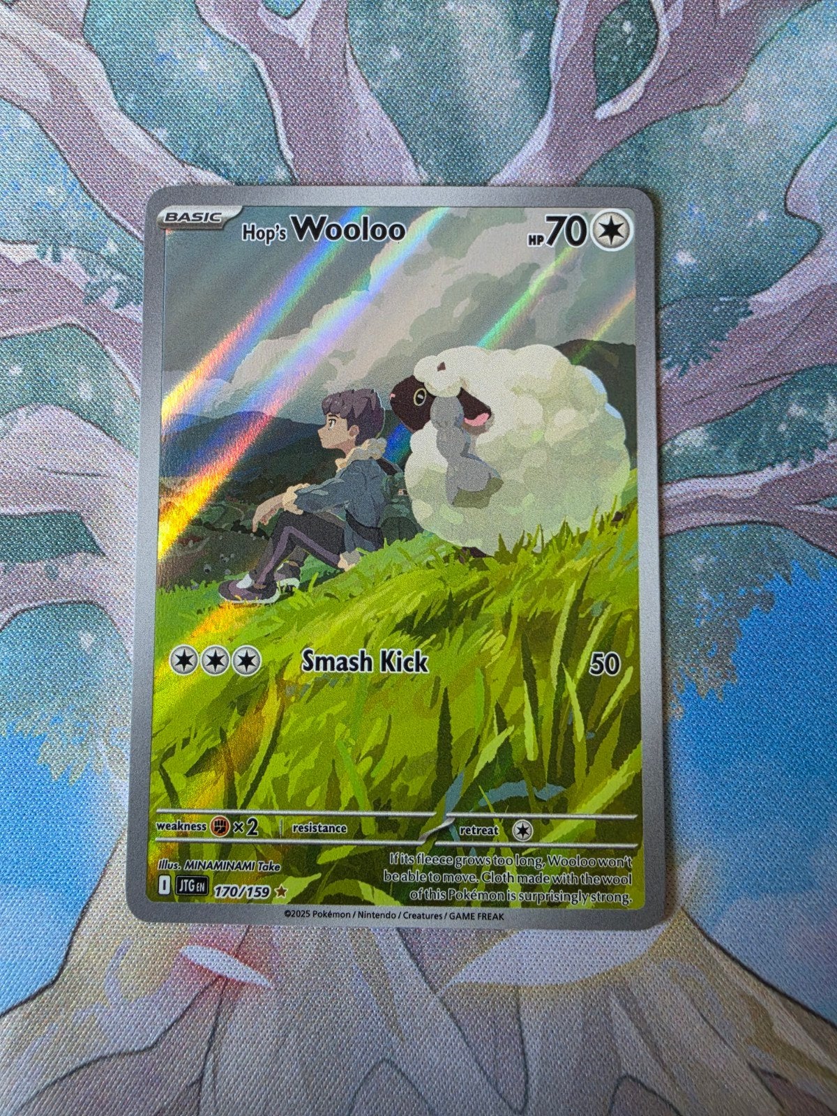 pokemon journey together hop's wooloo illustration 170/159, Verzenden, Nieuw, Losse kaart, Foil