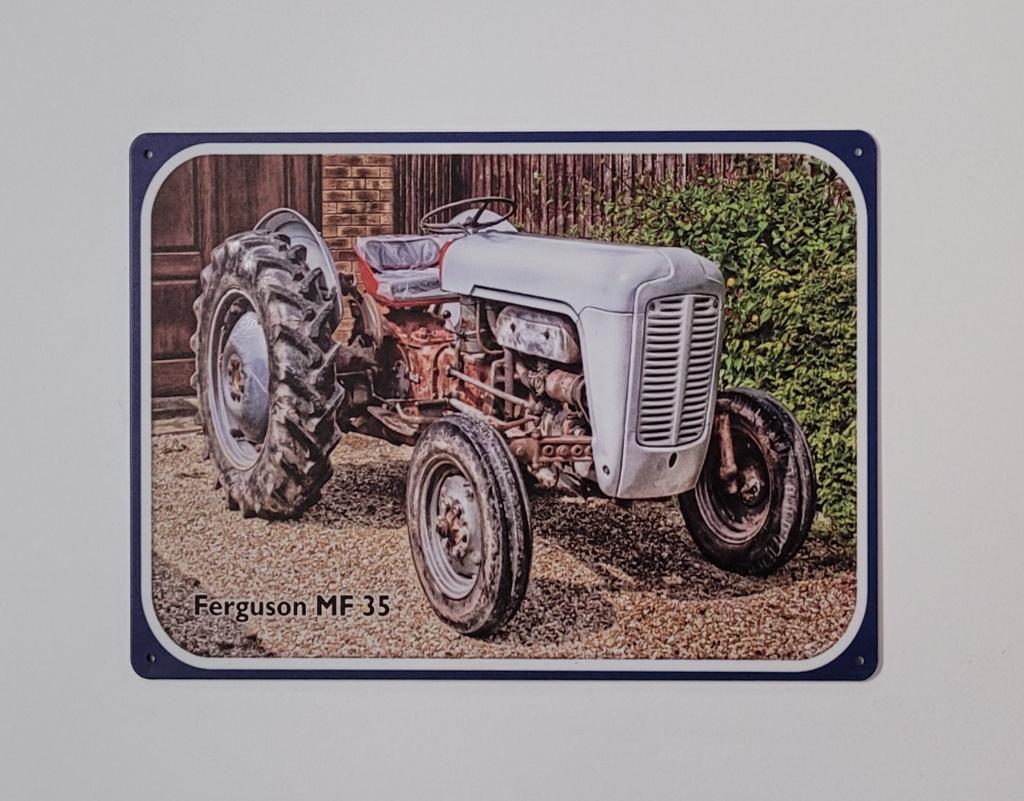 Ferguson MF35 tractor grijs reclamebord van metaal wandbord, Reclamebord, Info@deconoord.nl, Nieuw, Ophalen of Verzenden