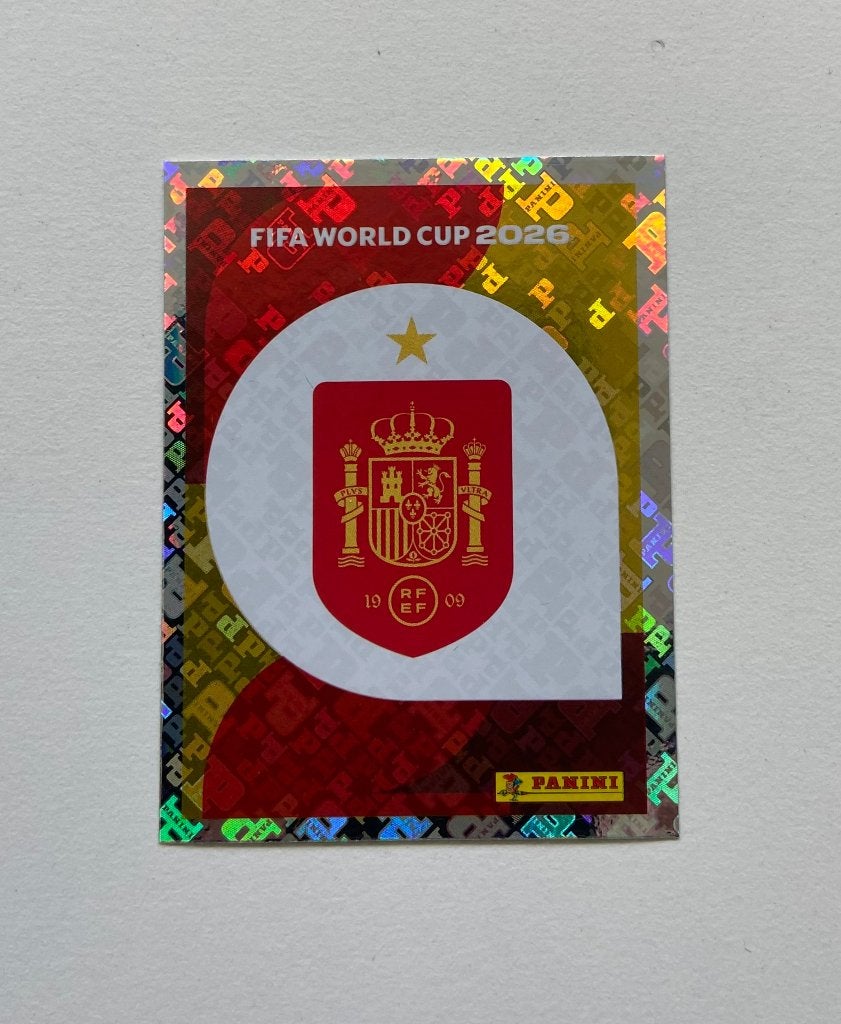 Panini WK 2026 - embleem Spanje, Ophalen of Verzenden, Nieuw, Sticker