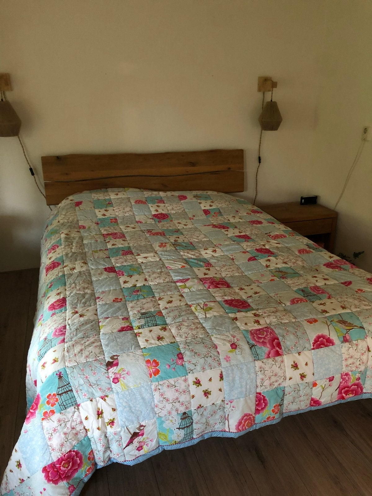 Sprei met bloemenpatroonvan Pip Studio, Ophalen, Meerkleurig, Katoen, Tweepersoons