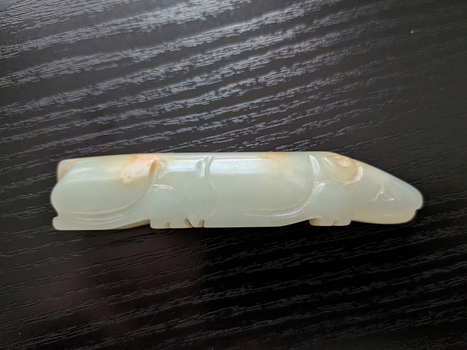 Stenen beeld van een draak of reptiel, Natuurlijk materiaal, Beige, Ophalen of Verzenden, China