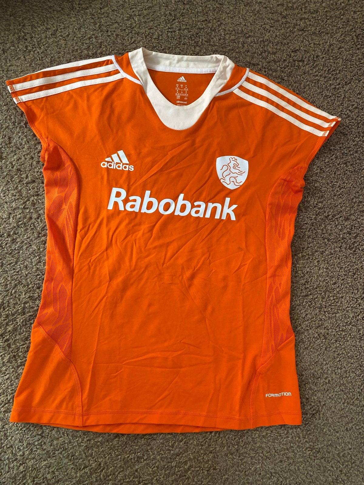 Adidas Hockeyshirt dames Oranje Maat S/M - Rabobank, Ophalen of Verzenden, Gebruikt, Kleding