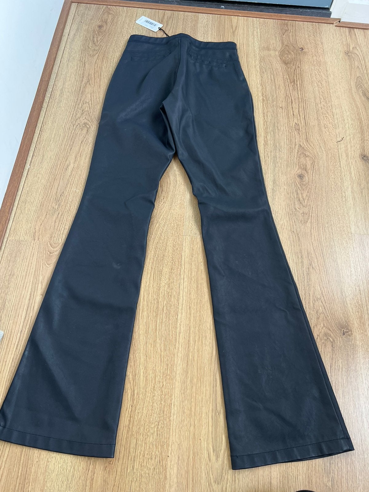 Knit-ted afke navy flared broek nepleer leer leren s, Blauw, Nieuw, Ophalen of Verzenden, X