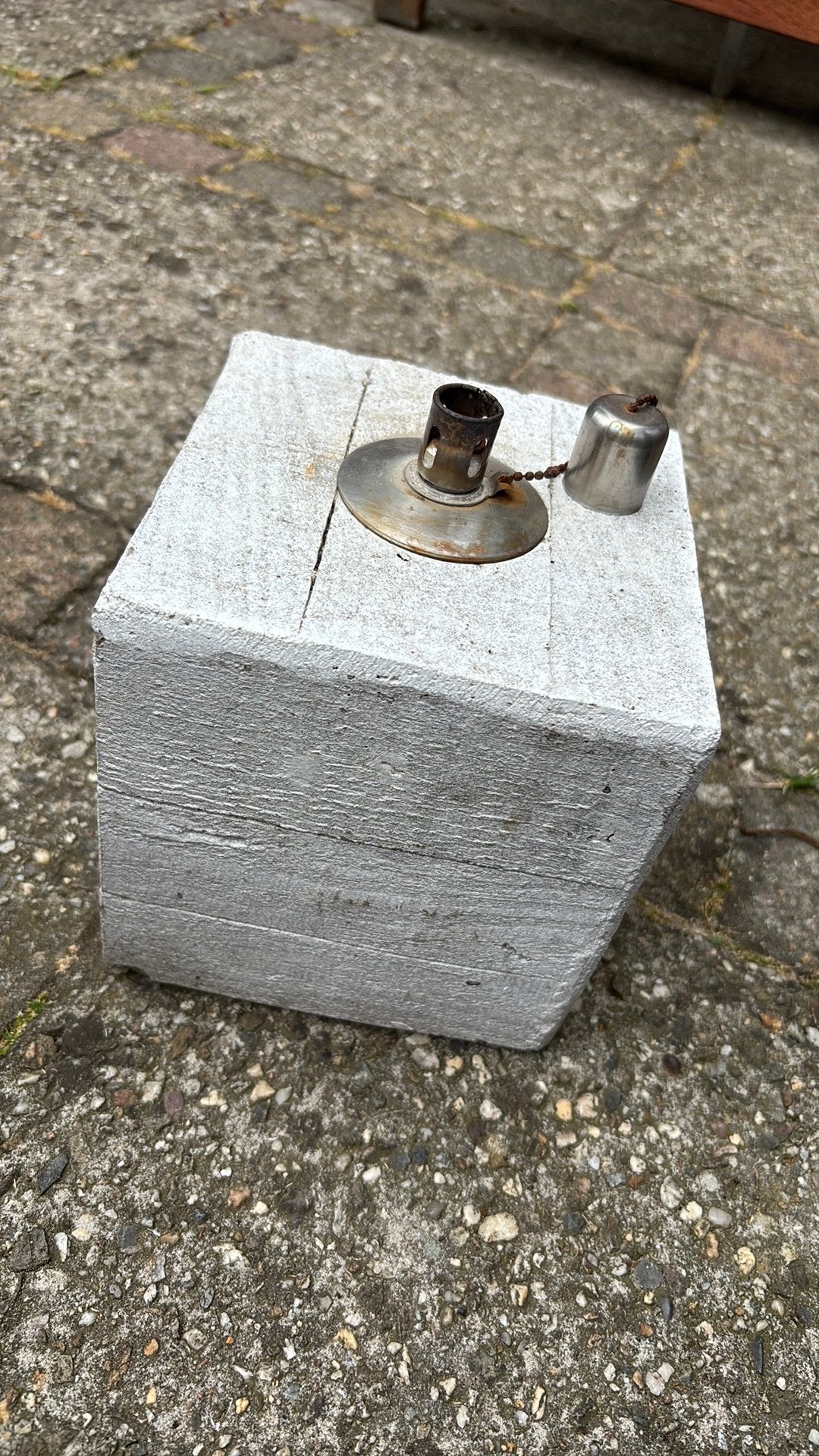 Lantaarn olielamp buitenlicht  kubus, Ophalen of Verzenden, Gebruikt