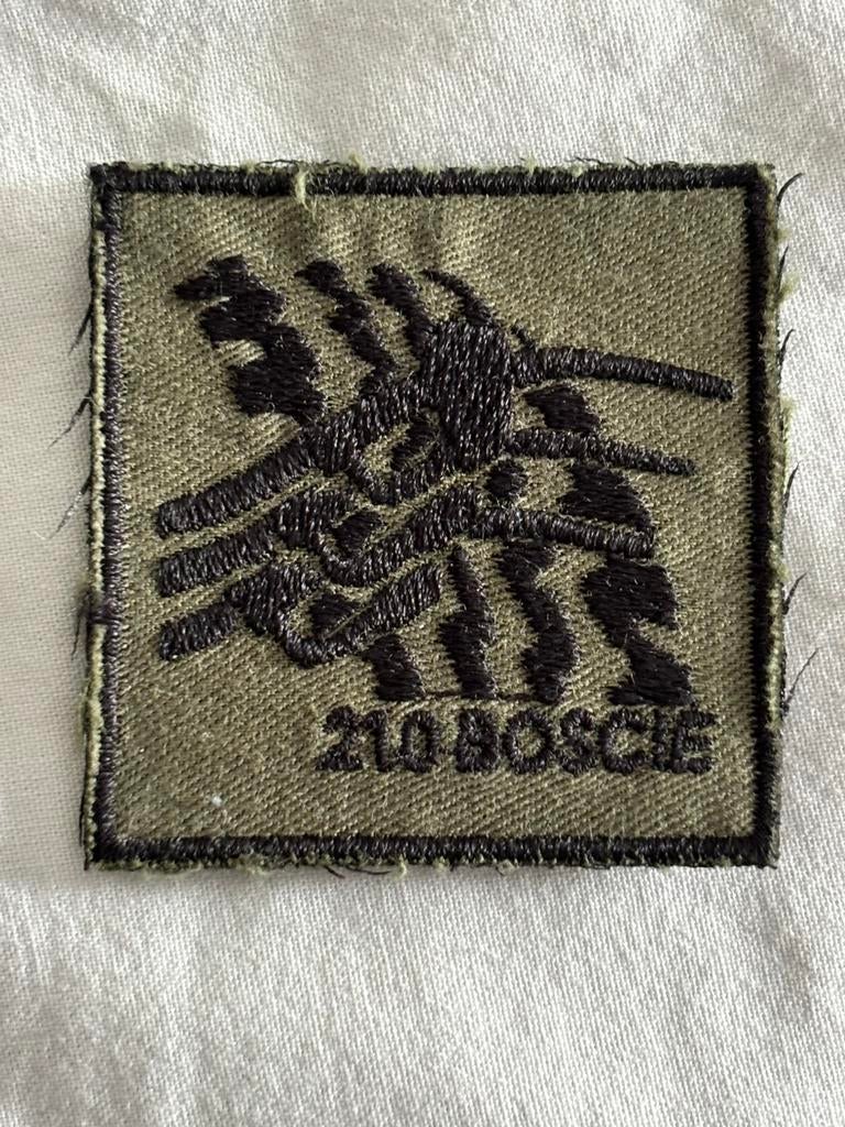 5x5 borstembleem 210 boscie, Verzenden, Landmacht, Nederland, Embleem of Badge
