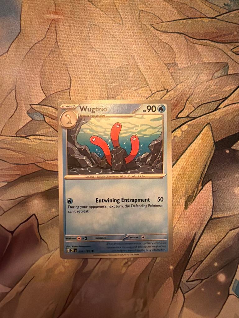 Wugtrio #59 OBF Pokémon Kaart, Ophalen of Verzenden, Zo goed als nieuw, Losse kaart