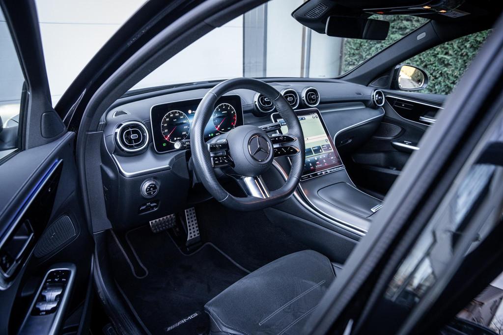 Mercedes-Benz C-Klasse Estate 180 AMG|Sfeerverl.|Camera|Carp, 15 km/l, 4 cilinders, Zwart, 170 pk