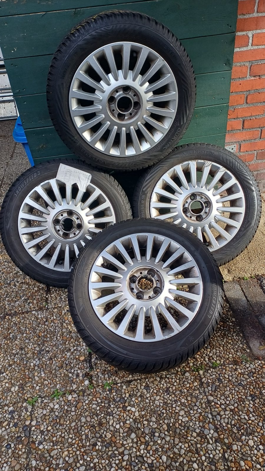 Fiat 500 velgen met winterbanden - 185/55 R15, Ophalen, Gebruikt, 15 inch, Banden en Velgen