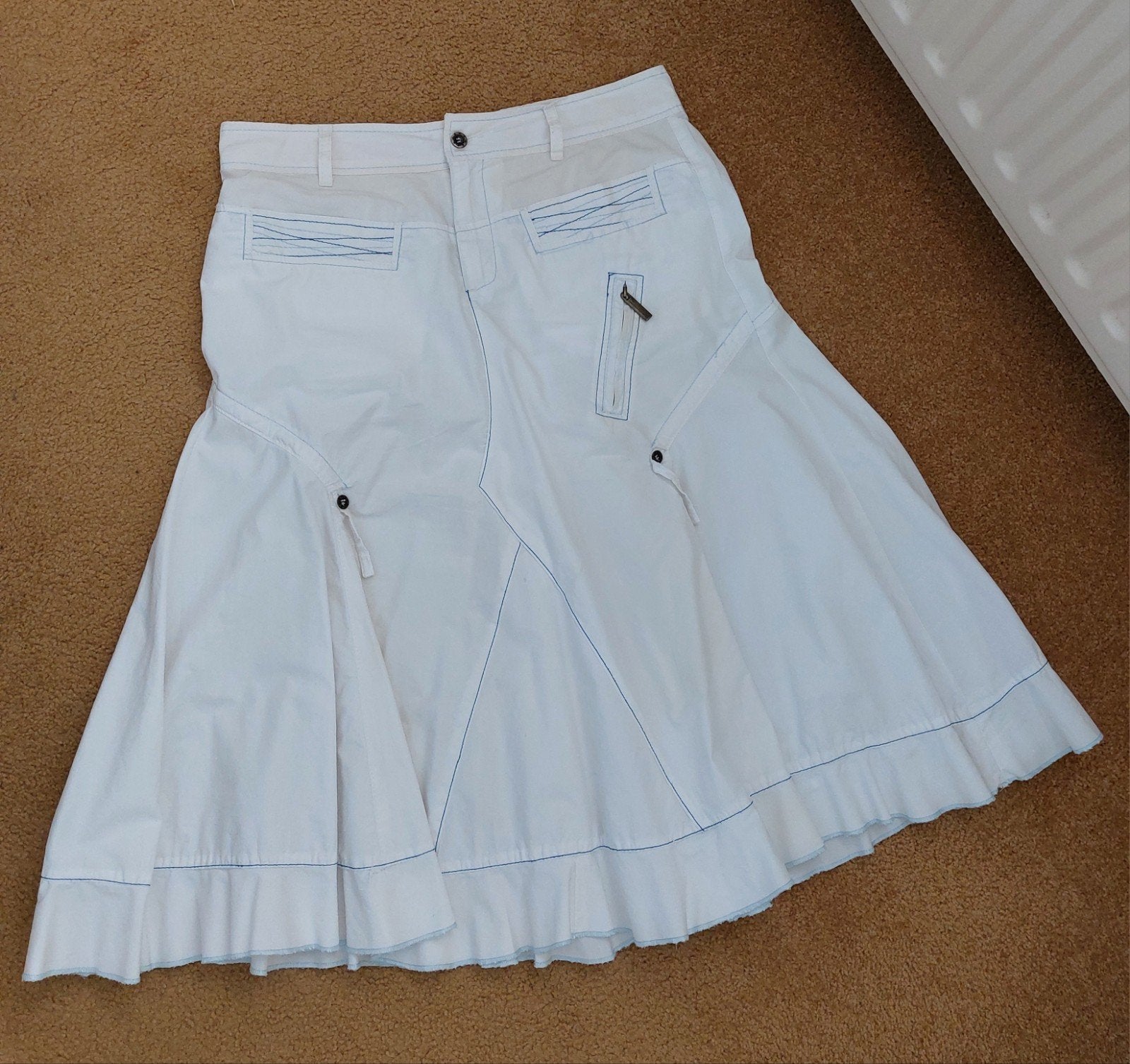 Witte zomerrok van Les Bleus, maat 40/42, Kleding | Dames, Wit, Maat 42/44 (L), Ophalen of Verzenden, Zo goed als nieuw