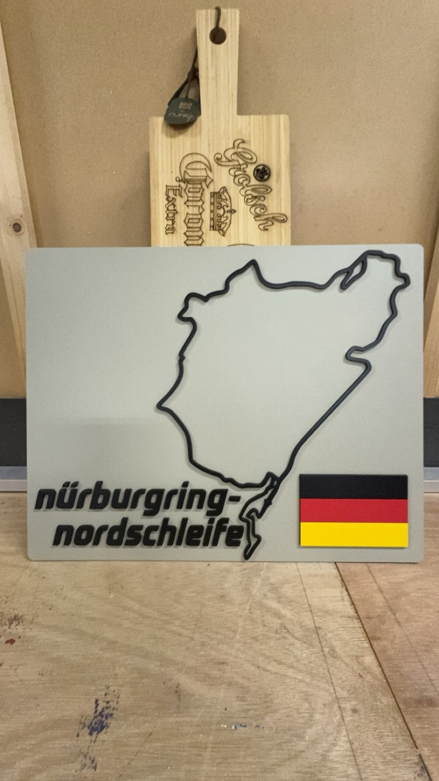 Houten Nurburgring-Nordschleife Bord, Verzamelen, Ophalen of Verzenden, Nieuw, Auto's