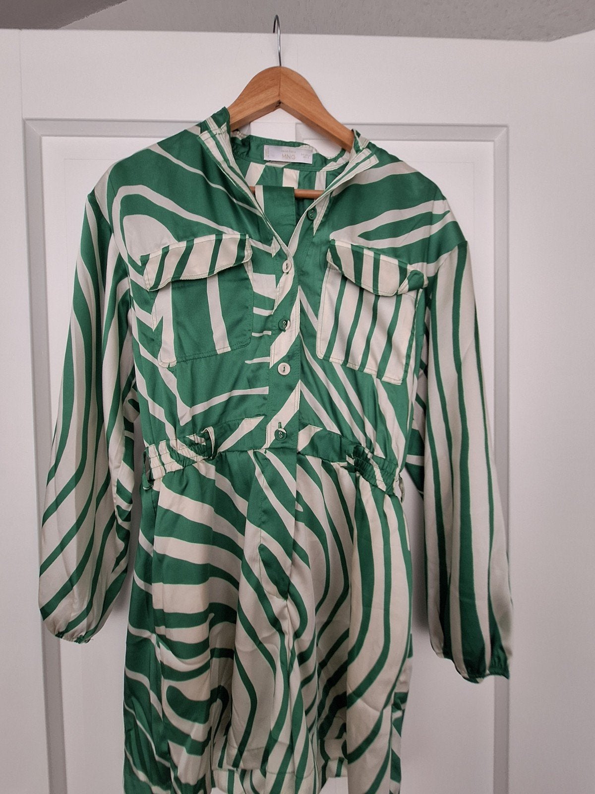 MNG Groen/Wit Gestreepte playsuit met Ceintuur, MNG, Maat 42/44 (L), Ophalen of Verzenden, Zo goed als nieuw