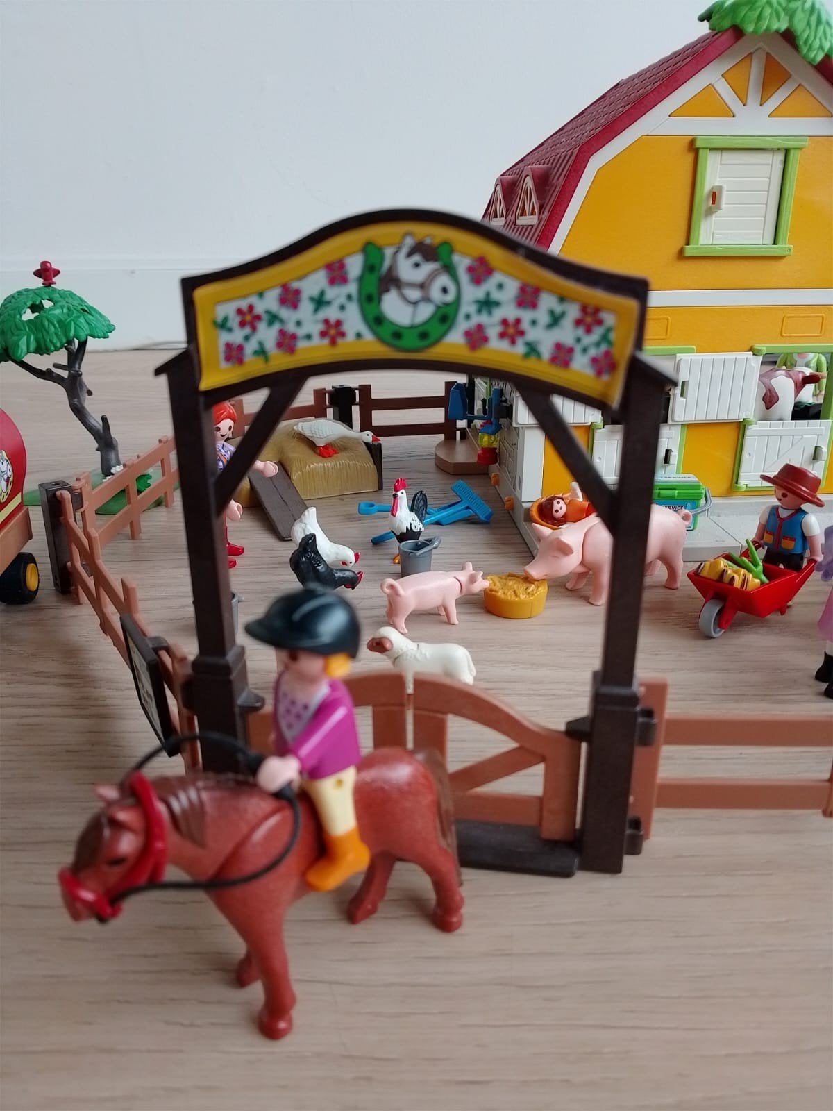 Grote Playmobil boerderij set met dieren en accessoires, Ophalen of Verzenden, Gebruikt, Jongen of Meisje