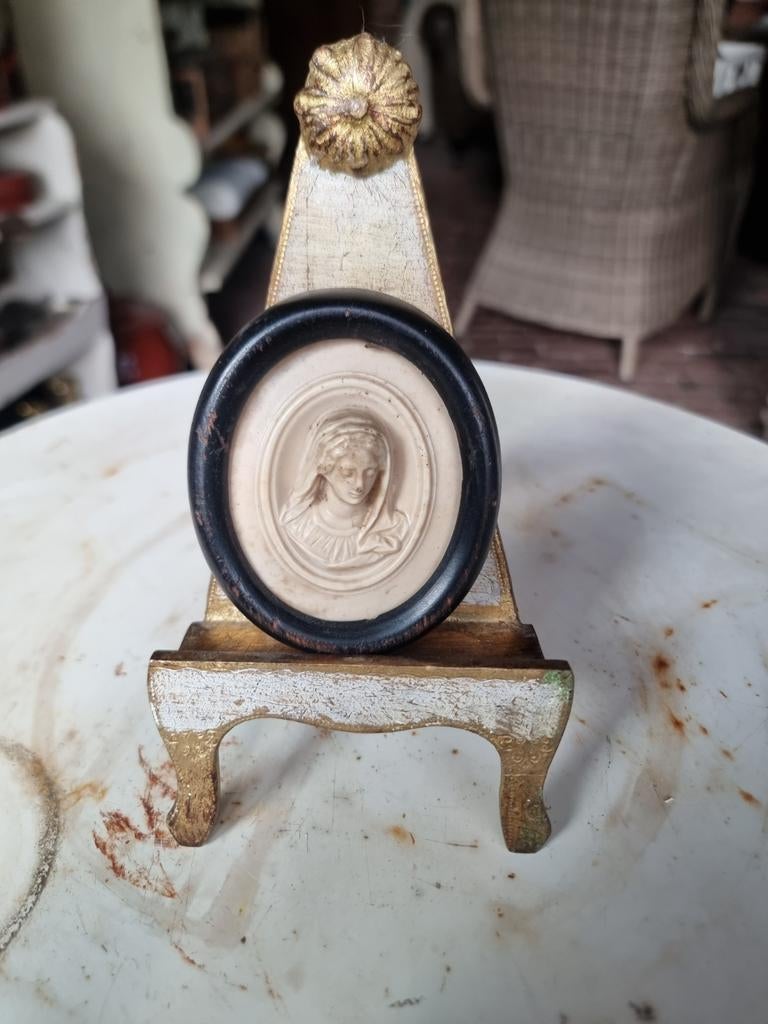 Oud heilig relikwie meerschuim 8 * schapenweide *, Ophalen of Verzenden