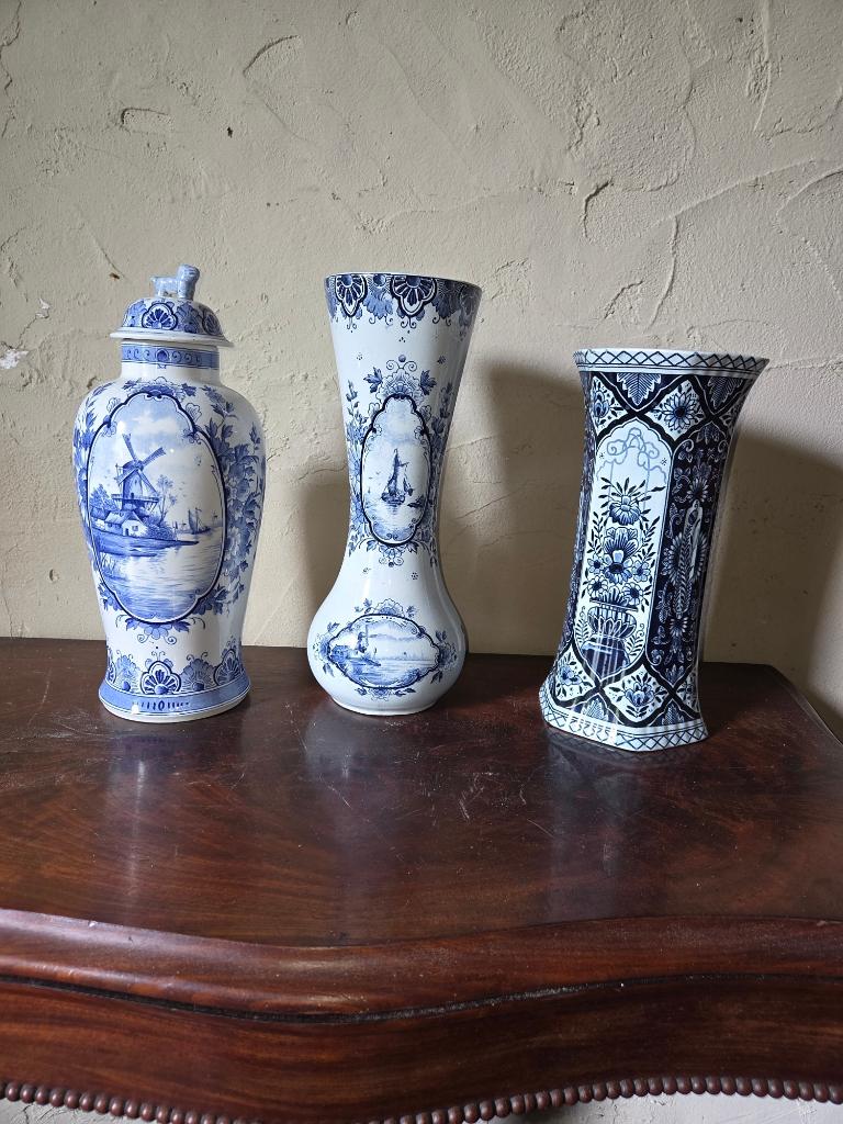 3 Delftse vazen, Ophalen of Verzenden