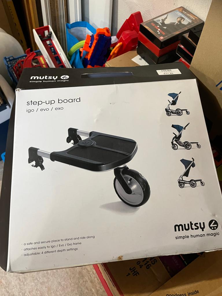 Mutsy Step-Up Board Igo/Evo/Exo - Nieuw in doos, Kinderen en Baby's, Ophalen of Verzenden, Zo goed als nieuw, Kinderwagen, Mutsy