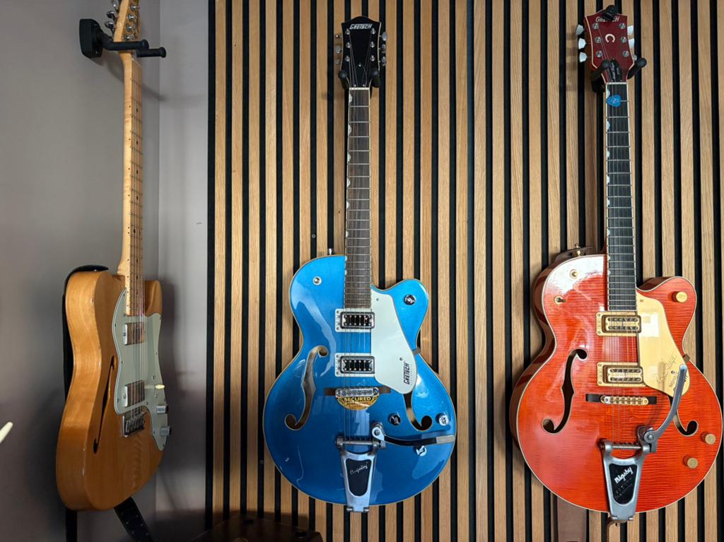 Gretsch G5420T Sparkle Blue - Complete & Originele doos/set, Ophalen, Zo goed als nieuw, Hollow body, Overige merken