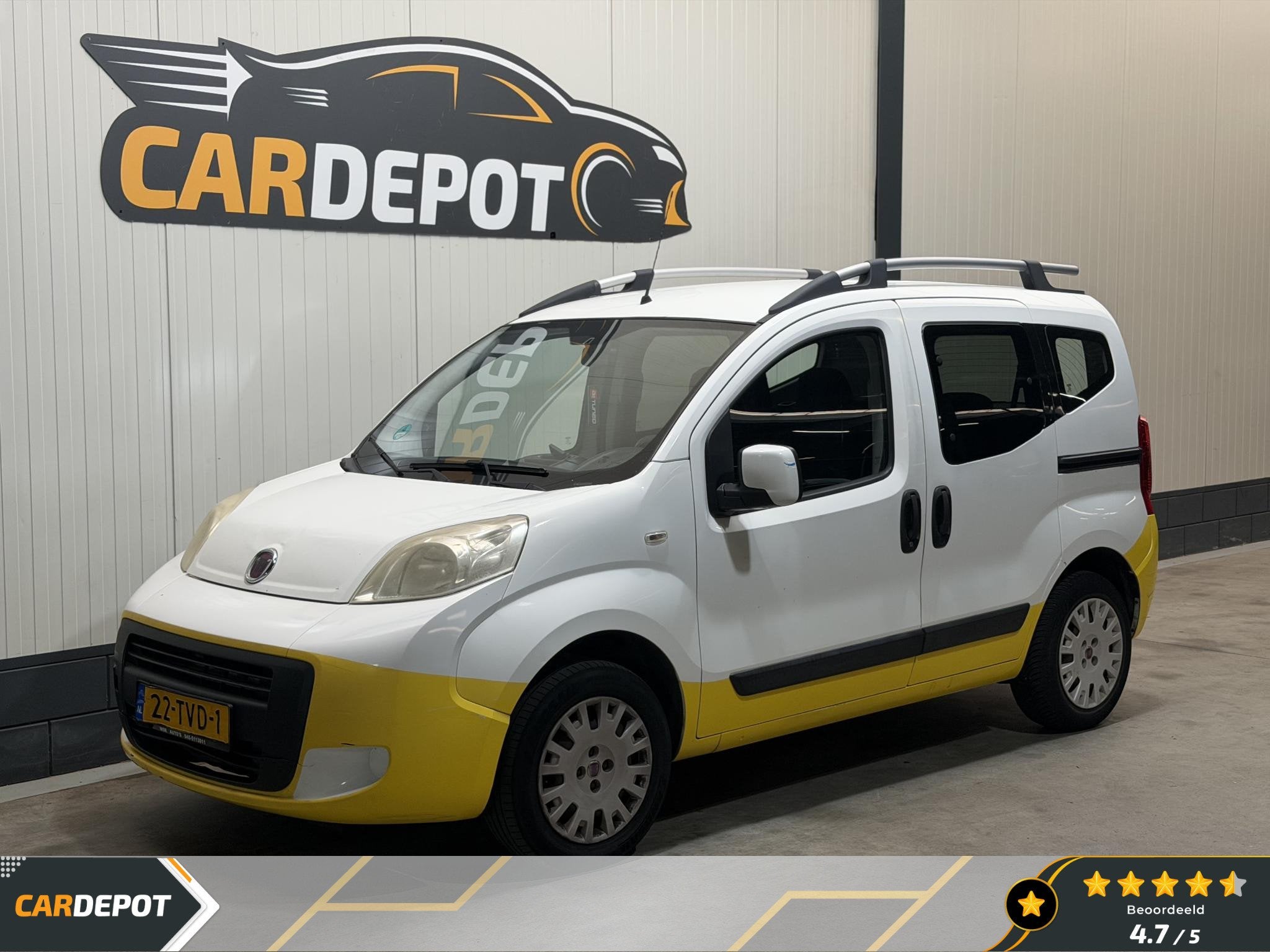 Fiat Qubo 1.4 Nat.Pow. Actual op Gas Airco 5 Deurs Jaar APK, Auto's, Fiat, Voorwielaandrijving, Euro 5, Stof, Gebruikt