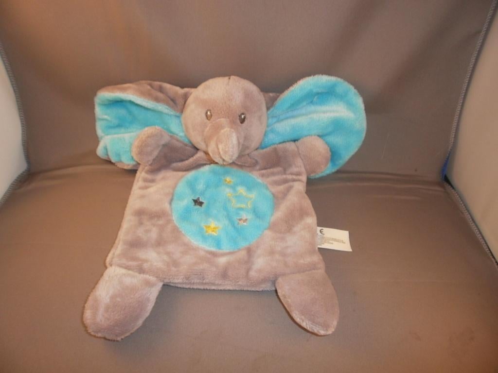 nicotoy simba olifant grijs wit of blauw grijs cirkel op, Kinderen en Baby's, Speelgoed | Knuffels en Pluche, Ophalen of Verzenden