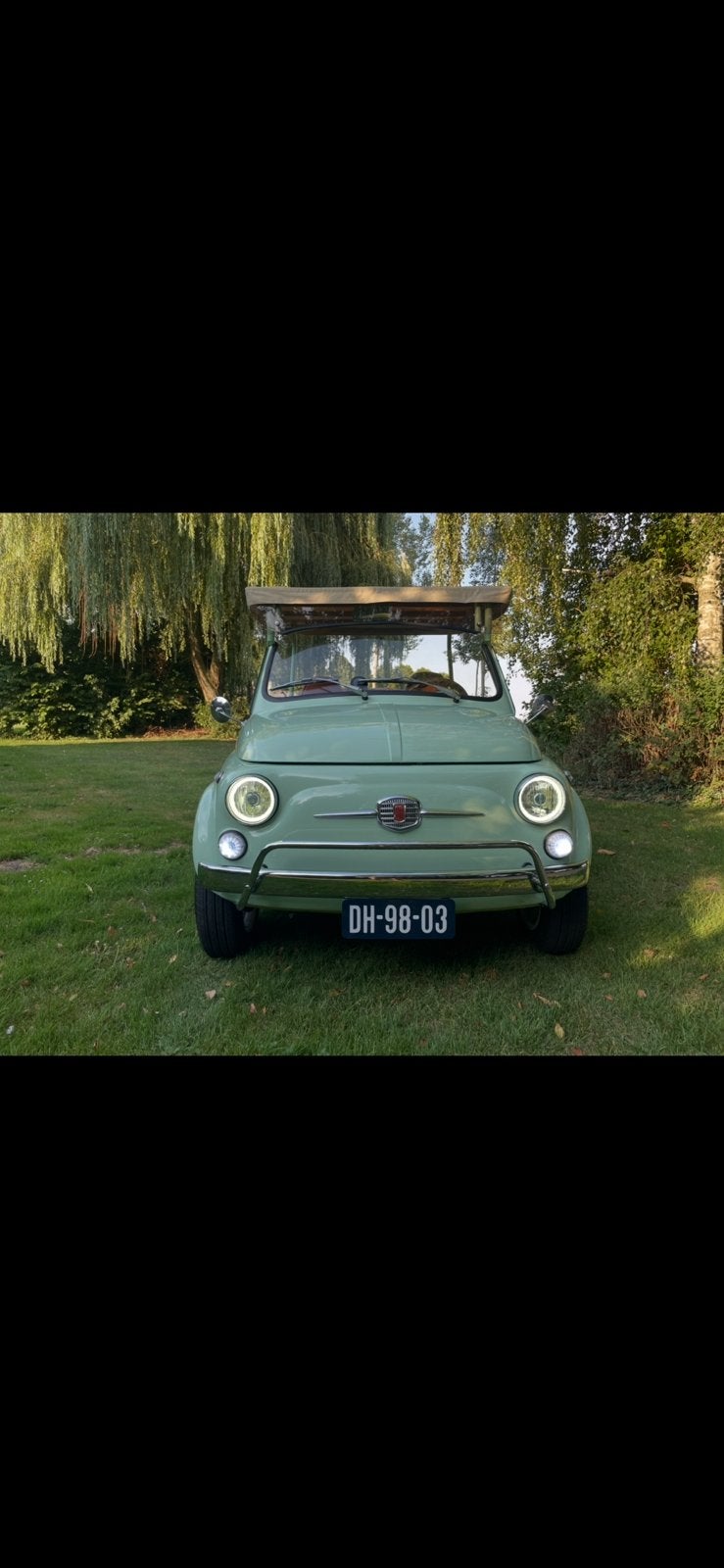 Fiat 500 met 650 cc "jolly" kleur pistache in nieuwstaat, foto 12