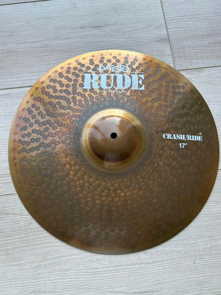 Twee Paiste Rude bekkens te koop 17” en 18”, Muziek en Instrumenten, Drumstellen en Slagwerk, Ophalen of Verzenden, Zo goed als nieuw