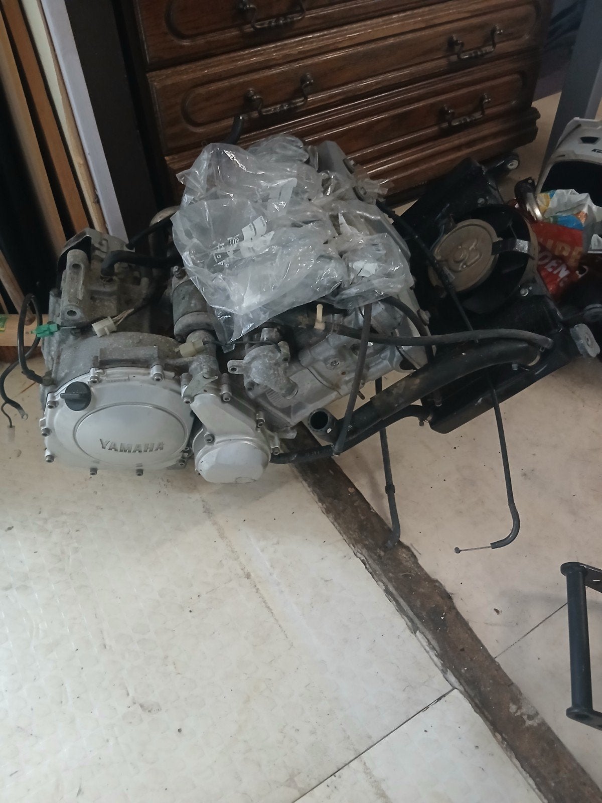 Yamaha thundercat motorblok, Ophalen