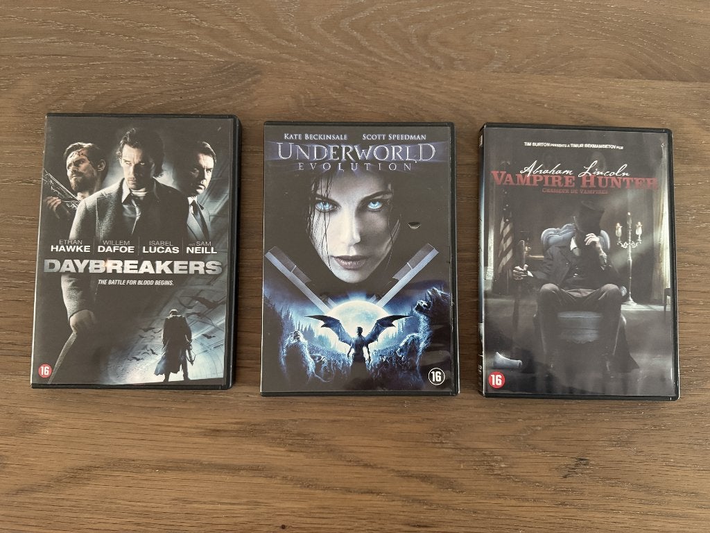 3 Vampieren films: Daybreakers, Underworld, Abraham Lincoln, Engels, Nederlands, Actie, Ophalen of Verzenden