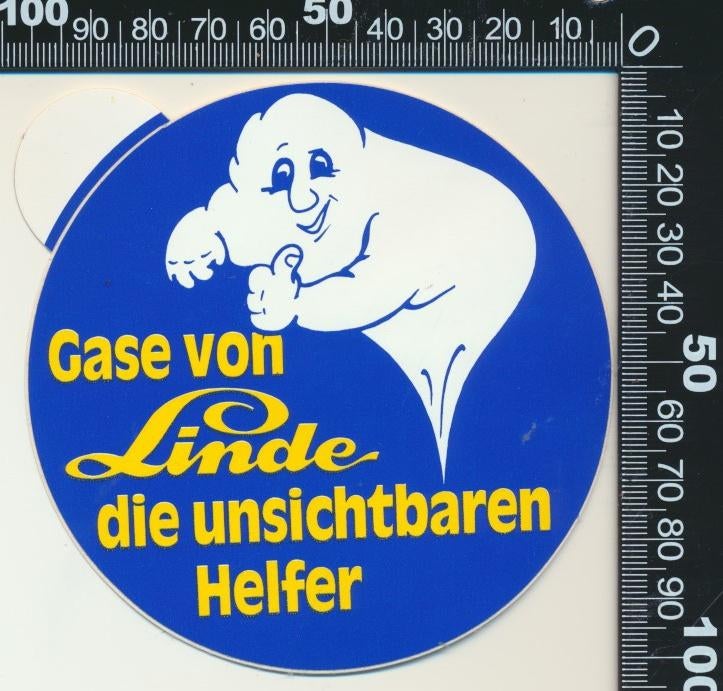 Sticker: Linde Gase (1), Ophalen of Verzenden, Zo goed als nieuw, Bedrijf of Vereniging