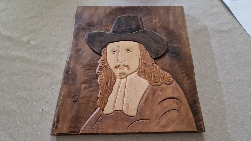 beschilderde wanddecoratie hout johan de wit, Ophalen of Verzenden