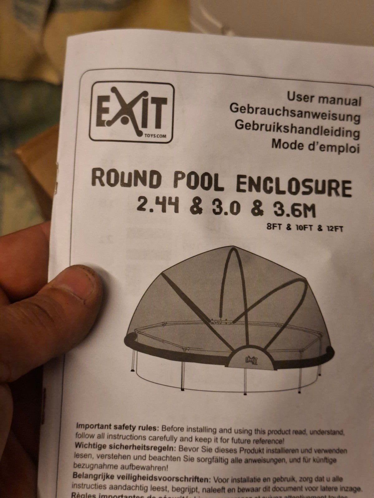 Zwembad koepel - Gebruikt maar in goede staat, Tuin en Terras, Gebruikt, Rond, 300 cm of meer, Ophalen of Verzenden