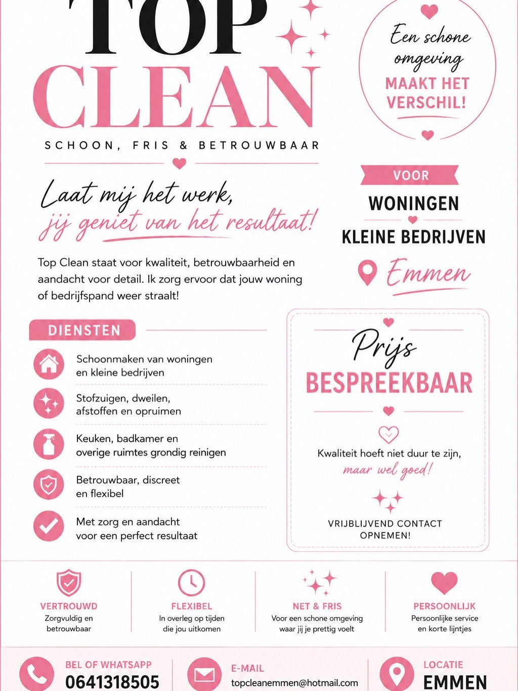 Schoonmaakster!, Ophalen of Verzenden, Nieuw