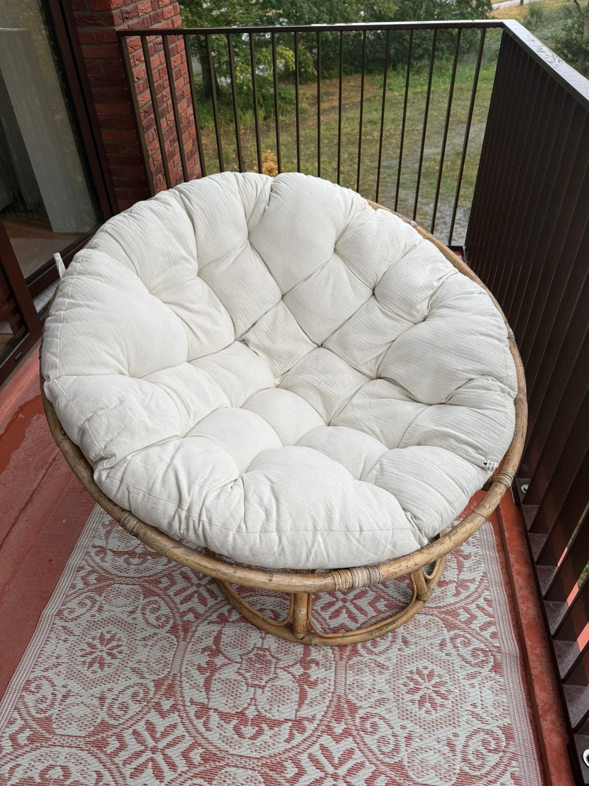 Loungeset bank en stoel, Ophalen, Gebruikt, 100 tot 125 cm, Overige materialen