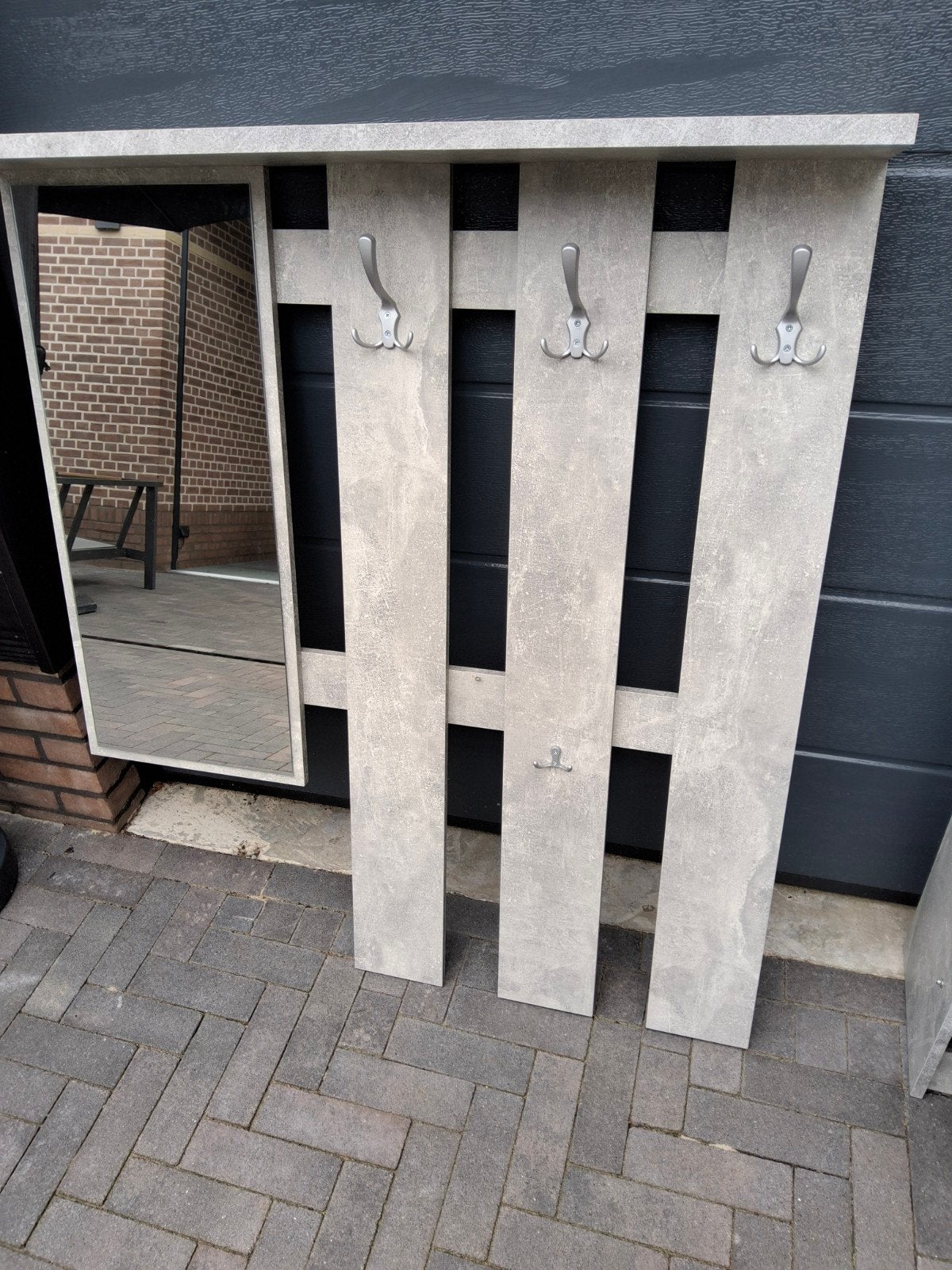 SCHOENENKAST! KAPSTOK SPIEGEL, HALKASTJE, Ophalen, Hout, Wandkapstok, Minder dan 100 cm