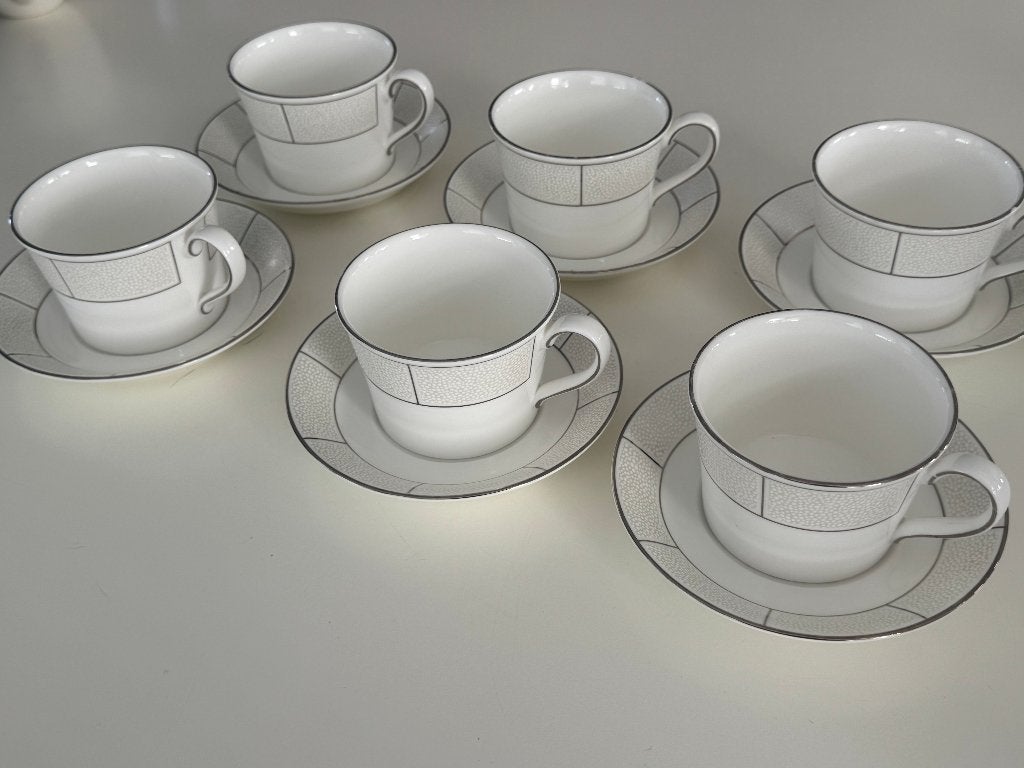 Wedgwood koffie servies 6 kop en schotels, Verzenden