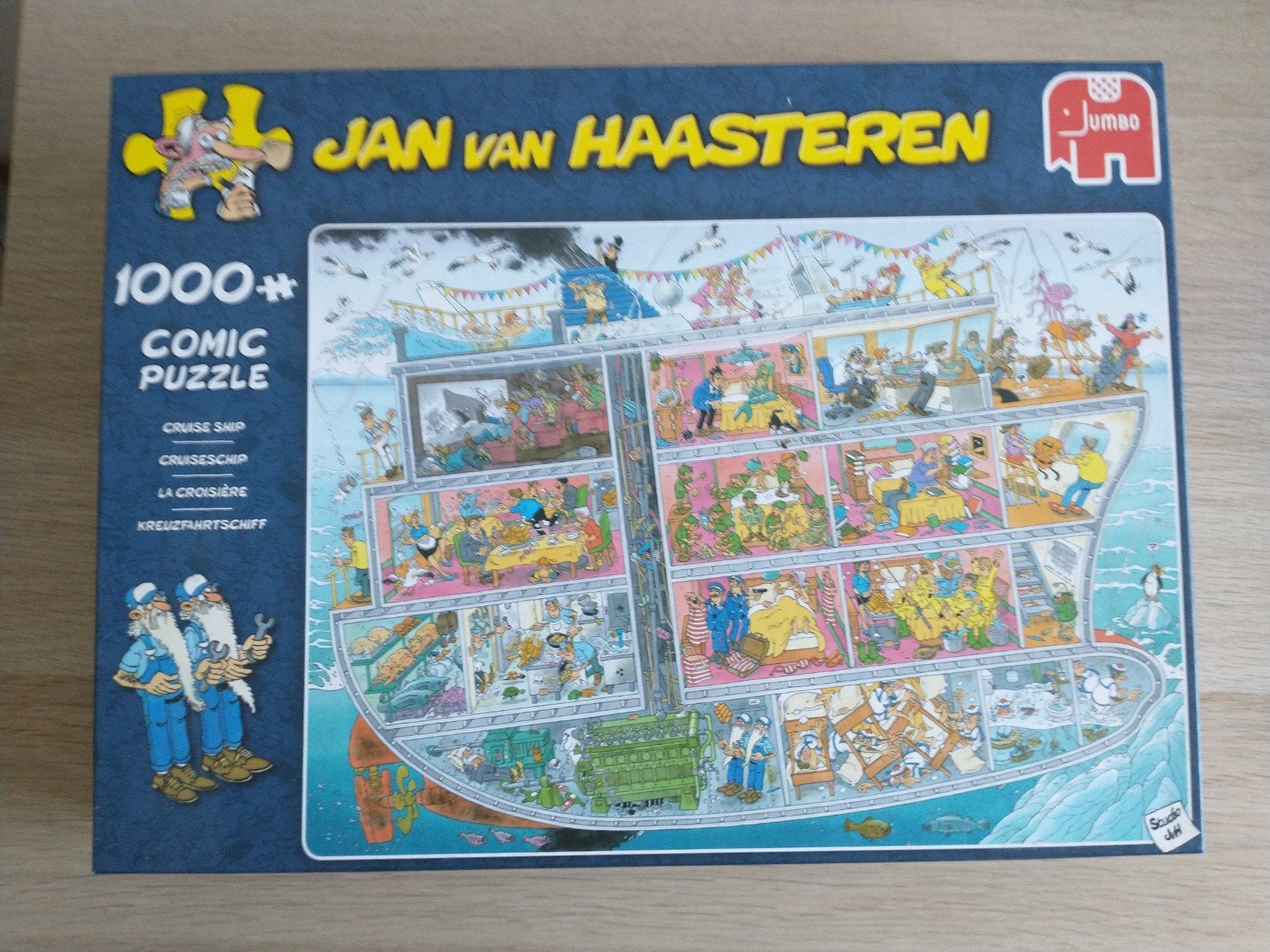 Jan van Haasteren puzzel cruiseschip 1000 stuks, Ophalen of Verzenden, 500 t/m 1500 stukjes, Zo goed als nieuw