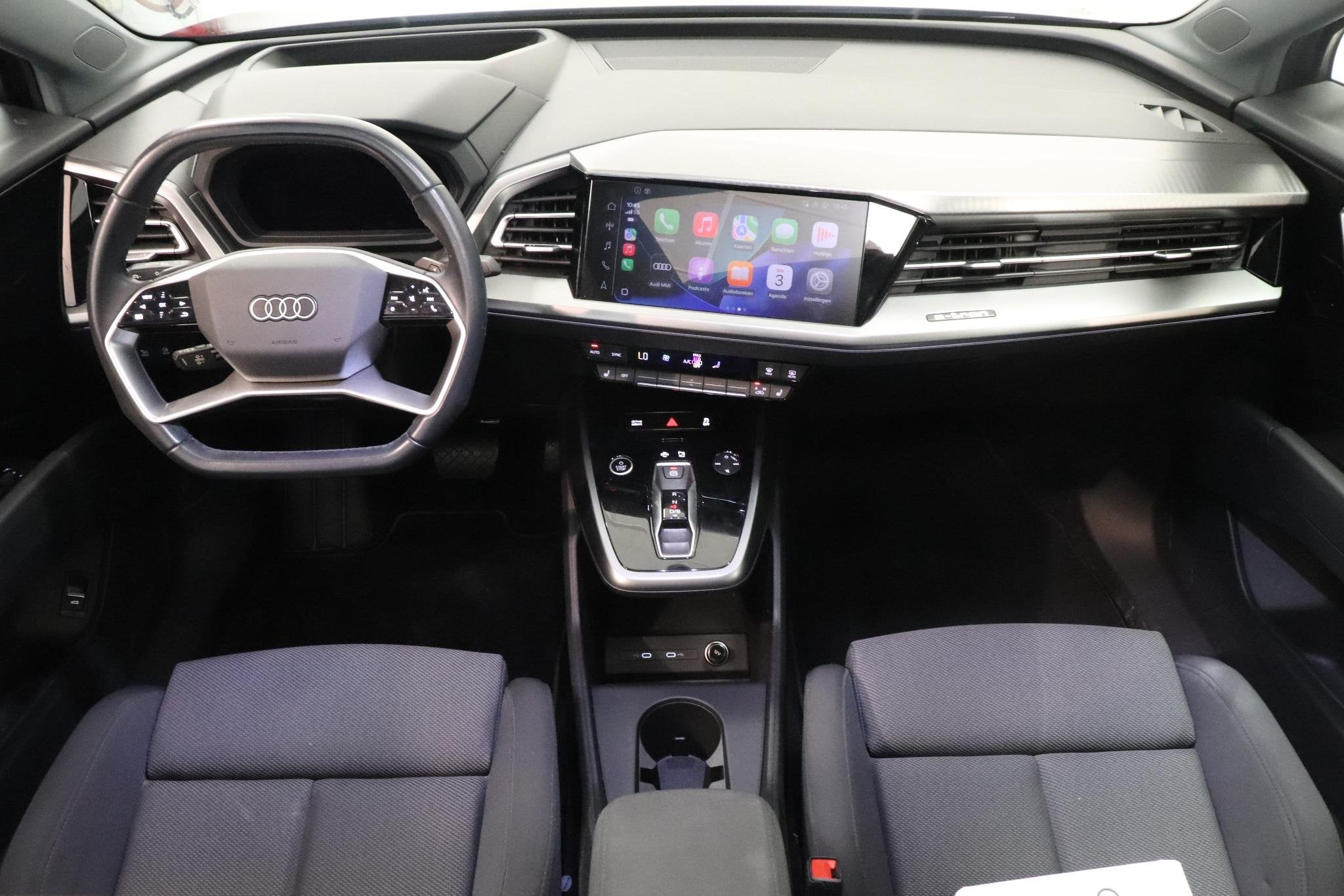 Audi Q4 Sportback e-tron 35 Advanced edition 55 kWh | Panora, Auto's, Audi, Automaat, Gebruikt, Met garantie (alle), Zwart