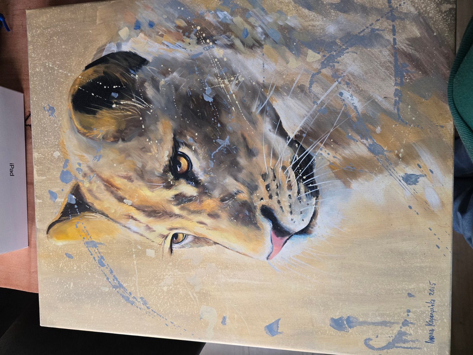 Prachtige schilderijen van dieren, Ophalen, Zo goed als nieuw, 50 tot 75 cm, Schilderij