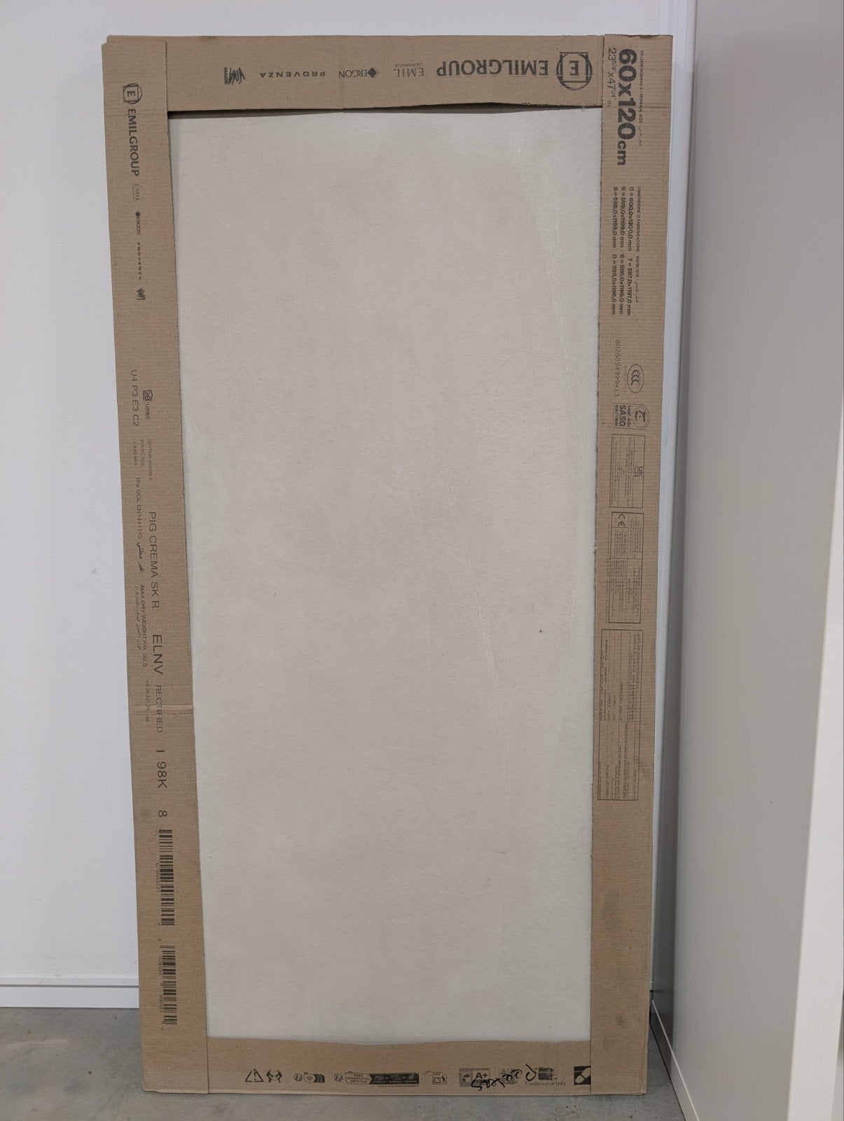 Emil Ceramica tegels Crema 120 x 60, 4 stuks, Ophalen