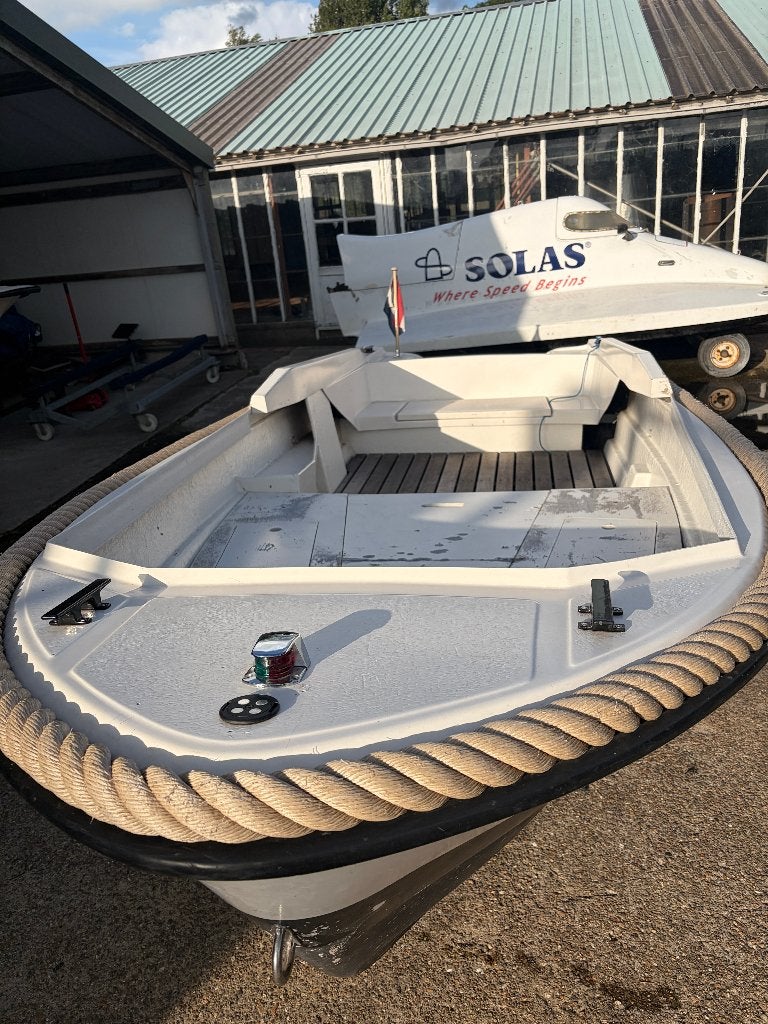 Grachtensloepje 5 meter en reddingsboot met zelflozende kuip, Ophalen, Gebruikt, Tot 10 pk, 5 m