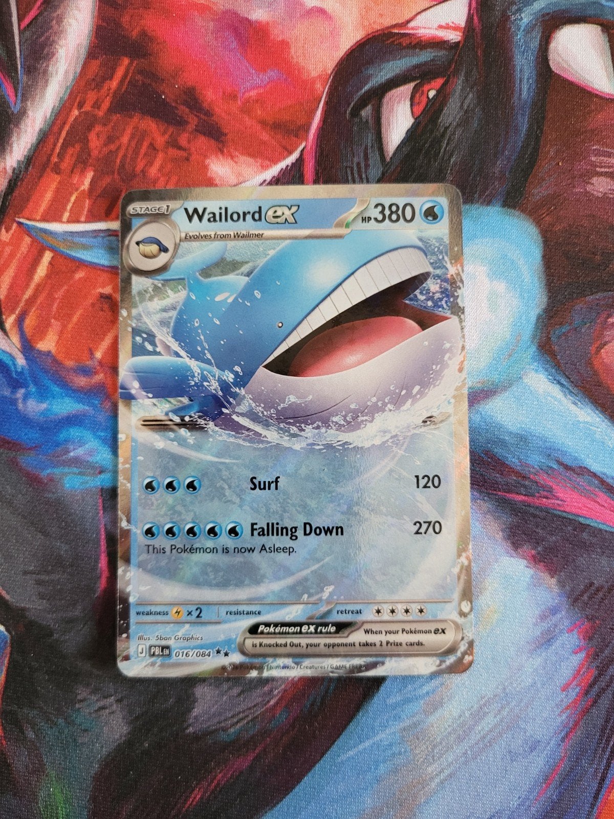 Wailord EX - Pitch Black #016/084, Ophalen of Verzenden, Zo goed als nieuw
