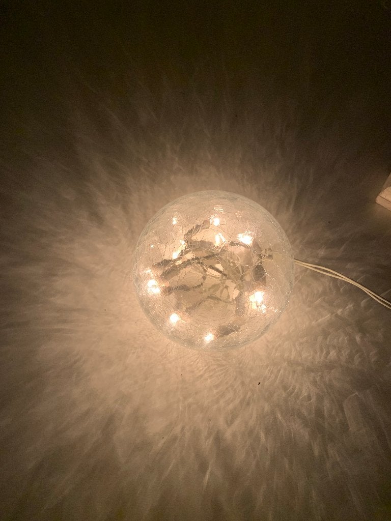verlichtte glazen bal, Antiek en Kunst, Ophalen of Verzenden