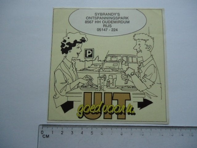 sticker oud Oudemirdum Sybrandy horeca Martin Lodewijk eppo, Verzenden, Zo goed als nieuw, Bedrijf of Vereniging
