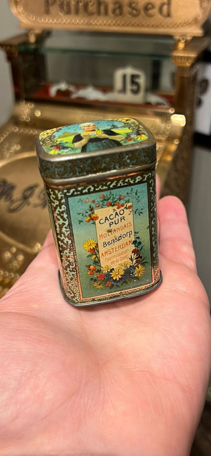 Bensdorp cacao monsterblikje, Ophalen of Verzenden, Zo goed als nieuw, Overige