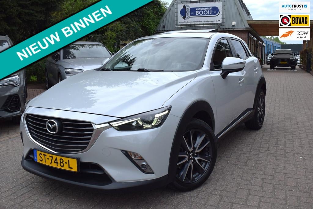 Mazda CX-3 2.0 SkyActiv-G 120 SkyLease GT AUTOM/CRUISE/NAVI/, Auto's, Mazda, 1998 cc, 4 cilinders, Leder en Stof, Wit