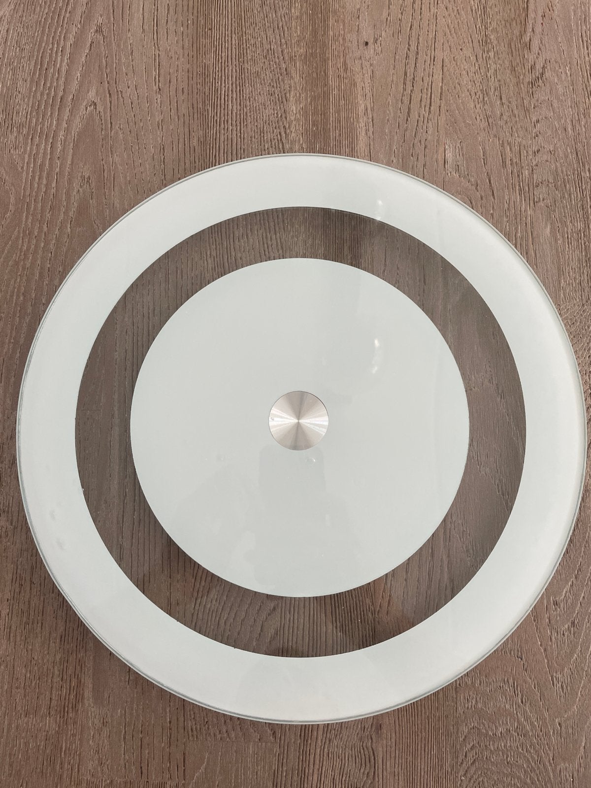 Draaiplateau / serveerplateau Ø32 cm, Ophalen of Verzenden, Wit, Glas, Overige typen