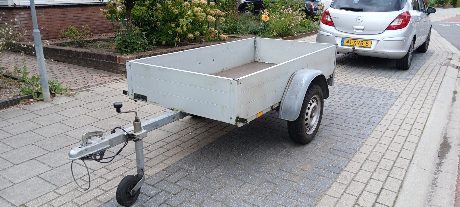 Koopje !zgoh anssems enkelasser, aanhanger, aanhangwagen, Auto diversen, Aanhangers en Bagagewagens, Ophalen, Gebruikt