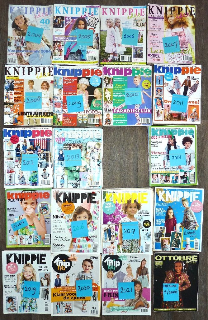 KNIPPIE IDEE 2004-2021 + diverse nummers + Ottobre, Ophalen, Zo goed als nieuw, Kind, Knippie