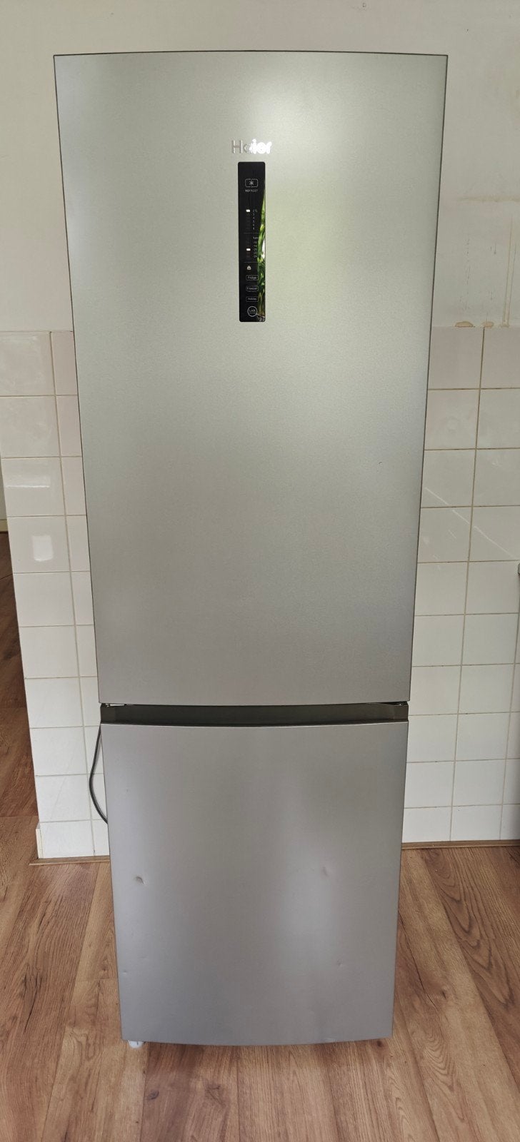 Haier CFE735CSJ Koelkast met vriezer - zilver, Ophalen, Gebruikt, 200 liter of meer, 60 cm of meer