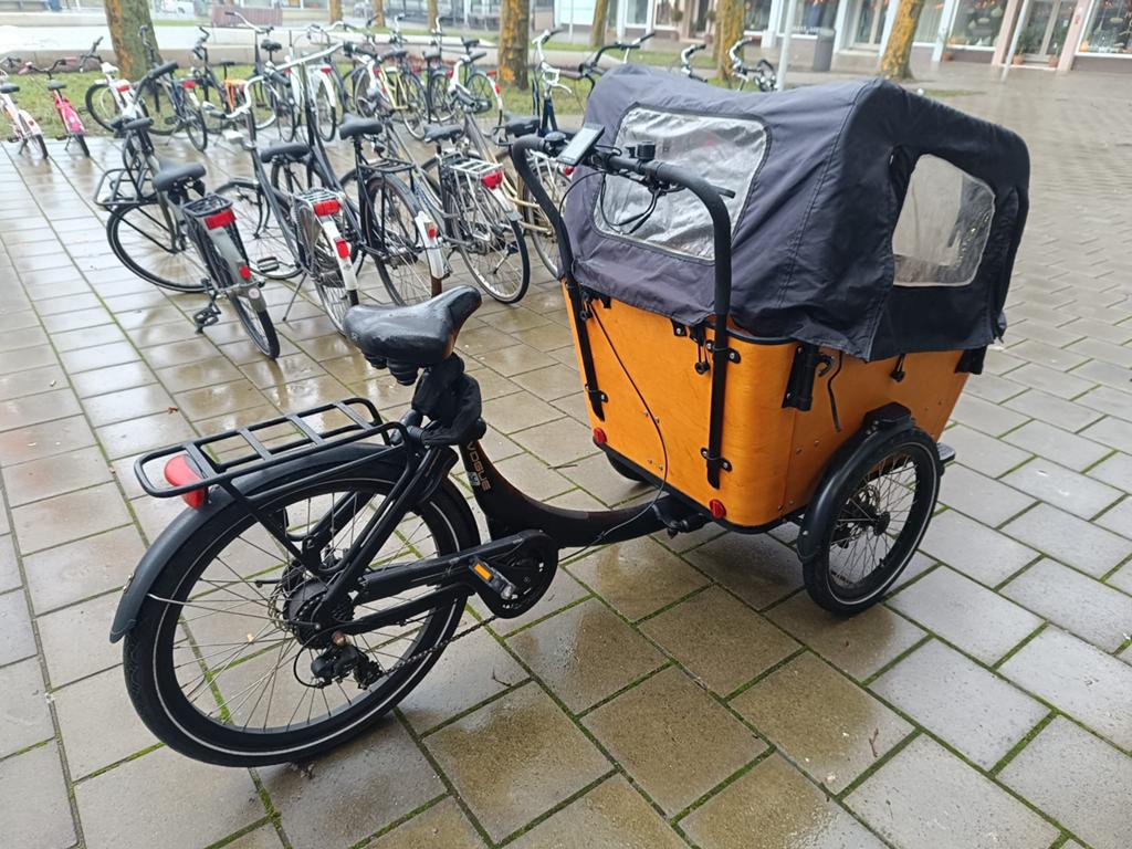 Elektrische bakfiets vogue, Fietsen en Brommers, Fietsen | Bakfietsen, Ophalen, Gebruikt, 4 kinderen of meer
